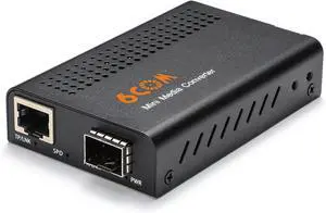 6COMGIGA Mini 10G Ethernet Network Media Converter, Unmanaged 1x 100M/1G/2.5G/5G/10GBase-T RJ45 to 1x 10GBase-X SFP+ Slot 10Gigabit Ethernet Media Converter, Support 10GBase-SR/LR Transceiver
