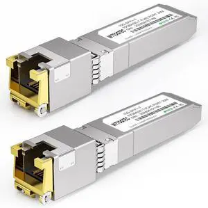 10G SFP+ to RJ-45 Transceiver, 1.25/2.5/5/10G-T Copper SFP+ CAT6a Module, Auto-Negotiation, Up to 30m, for Cisco SFP-10G-T-S, Ubiquiti UniFi UF-RJ45-10G, Meraki, TP-Link, Mikrotik, Netgear and More