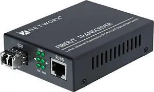Networx® Gigabit Ethernet Fiber Media Converter - UTP to 1000Base-LX - LC Sing...