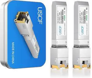 10G SFP+ to RJ45 Copper Transceiver, 10GBase-T Ethernet Module, CAT6a/7, Up to 30m, Plug & Play, Compatible with Cisco, Ubiquiti, TP-Link, Fortinet and More (2)
