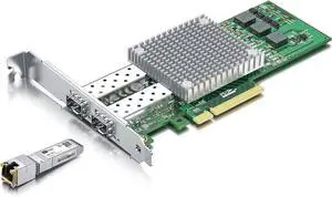 10GBASE-T Transceiver with 10Gb SFP+ PCI-E Network Card, SFP+ Module Compatible for Cisco SFP-10G-T-S, Meraki MA-SFP-10G-T, MikroTik, Ubiquiti, Unifi, Netgear and More