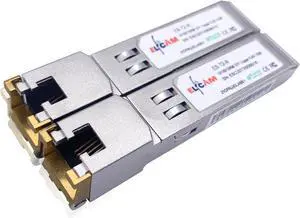 Elfcam® - 2 Pack 10G SFP+ Transceiver Module with RJ45 Port, 10Gb SFP+ Module 10Gbase-T-30m, 2 PCS