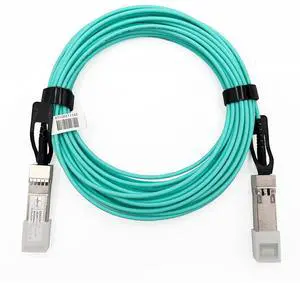 Elfcam® - 40m/131.23ft Fiber Optic Cable OM3 SFP+ to SFP+ AOC 10Gbps, Compatible with SFP-10G-AOC, 40 Meters