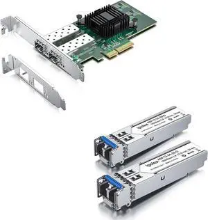 1 Pack 1.25GbE Network Card and 2 Pack 1000Base-LX/LH SFP Transceiver