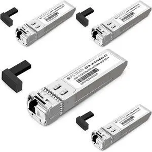 10GBASE-BX BiDi SFP+ Optical Transceiver Module Compatible with Juniper Networks EX-SFP-10GE-BX23-20 1270nm-TX/1330nm-RX 20km DOM Simplex LC SMF 4 Pack