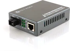 Fast Ethernet Fiber Media Converter - UTP to 100Base-BX - WDM SC, 30km, 1310T...