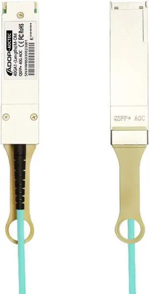 AOC-QSFP-QSFP-40G-15M forDevices Networks Compatible 40G QSFP+ Active Optical Cable, for Cisco, Ubiquiti, D-Link, Supermicro, QNAP, Netgear, Mikrotik QSFP+ to QSFP+ Direct-Attach Fiber