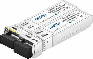 A Pair of 10G SFP BIDI Module, 10G SFP+ BIDI Transceiver,TX1490nm/RX1550nm for Cisco SFP-10G-BX80U-I,Cisco SFP-10G-BX80D-I,Ubiquiti, Mikrotik, D-Link, Supermicro, Netgearand More.(SMF,80km,DDM)