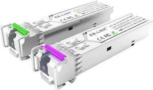 1 Pair Compatible GLC-BX-U80 GLC-BX-D80 1.25G 1490/1550nm 80KM BIDI WDM SFP Transceiver Module