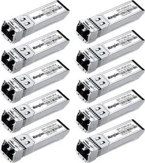 10G Multimode SFP+ LC Module, 10GBase-SR Fiber Transceiver,10G 850nm MMF up to 300 Meters, Compatible with Cisco, Ubiquiti, Mikrotik, D-Link, Netgear, Qnap, Linksys and More (10Pack)
