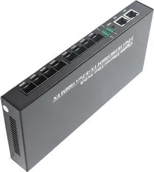 Gigabit Ethernet Fiber Switch 1.25G SFP Transceiver 10/100/1000Mbs Stable Plug and Play Iron Materials 10km Distance
