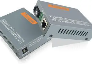 2 photoelectric converters HTB-GS-20KMAB Single Fiber Single Mode 1 Optical 1 Electrical Gigabit Fiber Optic transceiver
