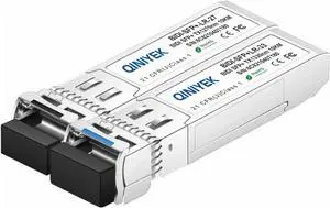 A Pair of 10G SFP LR BIDI Module, BIDI GBIC 1330nm-TX/1270nm-RX, SMF, up to 10 km Compatible with Cisco SFP-10G-BXD-I/SFP-10G-BXU-I, for Cisco, Ubiquiti UniFi, Mikrotik, Netgear,D-Link and More.