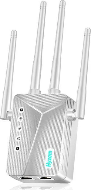 WiFi Extender Signal Booster for Home - 10K Sq.Ft Coverage with 4 Antennas | Easy Setup 90% Faster Internet Booster, Long Range Wireless Repeater, Supports 60 Devices