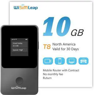 Global Travel Mobile Hotspot Device 4G Pocket Router No Roaming fee Built-in SIM Card No Need Physical Card No Contract 150 Countries Travel Portable WiFi Hotspot 10GB for North America