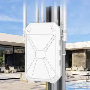AX1800 Outdoor WiFi 6 Extender, High Power Outdoor WiFi Extender Signal Booster, Long Range Outdoor WiFi Access Point, IP67 Weatherproof, Passive PoE, for Starlink, Patio, Camping, Yard, RV