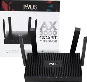 Gigabit WiFi Router, WiFi 6 Gaming Router, Secure with VPN Technology, Dual-Band 1.5 Gbps, 4 Antennas, MU-MIMO, Connect Up to 60+ Devices (AX3000)