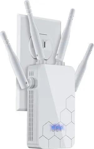 WiFi Extender Internet Booster, 10000 Sq.ft Long Range Repeater Wireless Routers Amplifier, Mesh Wi-Fi 80% Faster | Broader Than Ever