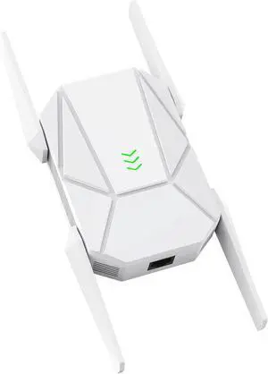 2025 AX1800 WiFi 6 Extender Signal Booster - Dual Band 2.4G/600Mbps & 5.8G/1200Mbps, WiFi Extender with Gigabit Port, 802.11AX Tech, 12999 Sq.Ft Long Range WiFi Repeater, Connects 100+ Devices