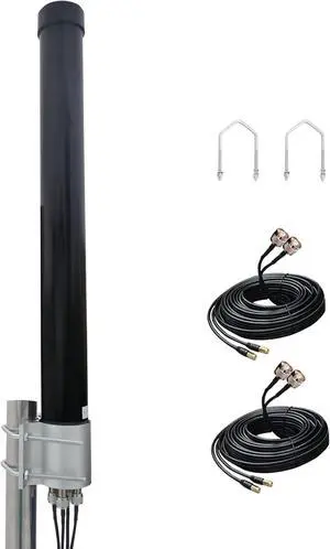 Omni Directional 4x4 MIMO Antenna 5G for t-Mobile, 4G/ LTE/ 5G Cellular Antenna for Router & Gateways, Verizon, AT&T Home Internet, with 2 Dual 10 Meter Cable SMA