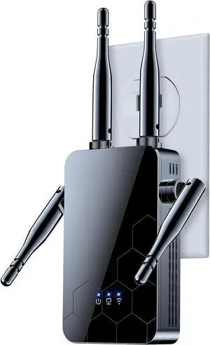 WiFi Extender Internet Booster, Repeater Wireless Routers Amplifier, Support More Network Devices at Home, 1-Tap Setup, WiFi Extender for for Home
