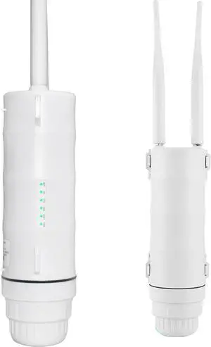 VSVABEV Outdoor 4G LTE Modem Router With SIM Slot, 2.4G 300Mbps Indoor & Outdoor WiFi Repeater, POE Access Point With High Gain Antenna, WiFi Demodulator for Garage, Warehouse, Farm
