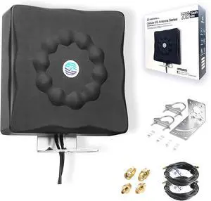 Maswell 5G LTE Antenna Outdoor, 2X2 MIMO 600-8000 MHz Omni-Directional Aerial Both SMA and TS9, WiFi 6E Mobile 5G 4G+ LTE-A for Router, RV, Camping, LMR195 Equivalent Cable, Up to 7.5 dBi Gain