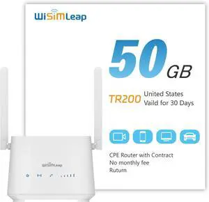 4G WiFi Router Cat 6 with Sim Card Slot Homefi Global vSIM CPE Wireless Network and Wired Broadband Mutual Backup Internet Gaming Router 50GB for US in 30days
