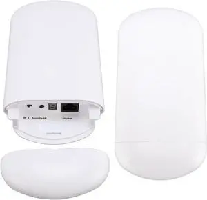 5.8GHz Cordless Bridge, 1.5KM Long Range, IP65 Water Resistant, Point to Point Cordless Access Point with 8dBi High Gain Antenna, 24V PoE Adapter for Barn, Plug and Play (21/18/7)