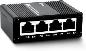 5 Ports Gigabit PoE+ Mini Ethernet Switch - 4 PoE+ @ 120W With 1 Uplink Port, 802.3at Enhanced Protection, Unmanaged Network Switch, Plug & Play, Sturdy Metal Housing, Desktop Design