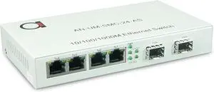 2 x Open SFP Slot + 4 x UTP Cat5e/Cat6 10/100/1000 Copper Ports - Gigabit Ethernet - Fiber Media Converter - Mini Switch - AutoSensing - SFP Slot Supporting Any Mini GBIC/SFP Gigabit Type