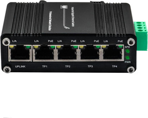 YuanLey 4 Port PoE+ Switch - 78W Power Over Ethernet With VLAN & Extend Mode For IP Cameras