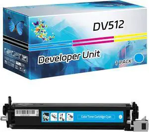 DV512 Developer Unit Compatible for Konica Minolta bizhub C364e C454 C454e C554 C554e Printers, High Yield 500000 Pages, with Chip High-Definition Printing (Cyan)