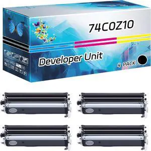 74C0Z10 Developer Unit Compatible for Lexmark C4150 CS720de CS720dte CS725de CS725dte CX725de CX725dhe CX725dthe Printers (4 Pack Black)