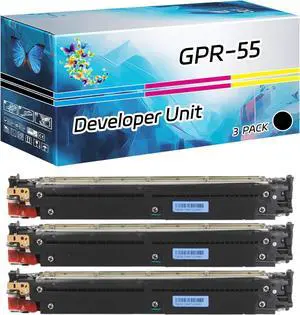 GPR-55 Developer Unit Compatible for Canon imageRUNNER Advance C5535i C5535iII C5535iIII C5540i C5540iII C5540iIII Printers (3 Pack Black)