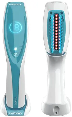 Hairmax Ultima 12 LaserComb - (FDA Cleared) Laser Hair Regrowth Treatment Device for Men & Women - Reverses Thinning Hair Loss - Red Light Therapy to Stimulate Hair Growth - Cordless Design