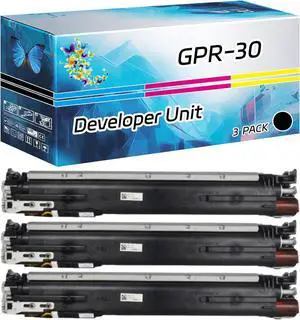 GPR-30 Developer Unit Compatible for Canon imageRUNNER Advance C5030 C5035 C5045 C5051 C5235 C5240 C5250 C5255 Printers, High Yield 40000 Pages, with Chip High-Definition Printing (3 Pack Black)
