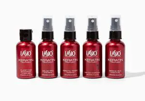 Lasio Pro Keratin Hair Treatment Kit for Salon Use Includes Keratin Tropic, One Day, Mocha Silk, Color Pro & Hypersilk Clarifying Shampoo (2 Oz Each  Reduces Curls, Eliminates Frizz, Repairs & Shine