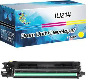 IU214 Drum Unit+Developer Unit+Carrier Compatible for Konica Minolta bizhub C227 bizhub C287 Printers, High Yield 44000 Pages, with Chip High-Definition Printing (1 Pack Yellow)