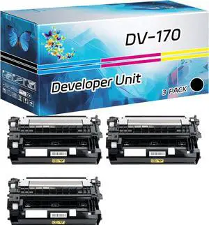 DV-170 Developer Unit Compatible for Kyocera ECOSYS M2035dn M2535dn FS-1035MFP FS-1135MFP Printers, High Yield 50000 Pages, with Chip High-Definition Printing (3 Pack Black)