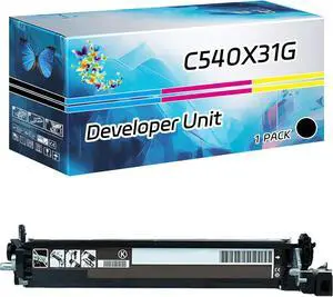 C540X31G Developer Unit Compatible for Lexmark X544DW X544N X546DTN X548DE X548DTE Printers, High Yield 30000 Pages, with Chip High-Definition Printing (1 Pack Black)