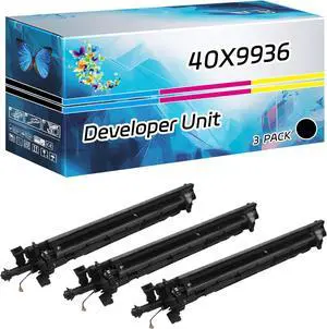 40X9936 Developer Unit Compatible for Lexmark MS911de MX910de MX911dte MX912dxe XM9155 XM9165 Printers, High Yield 50000 Pages, with Chip High-Definition Printing (3 Pack Black)