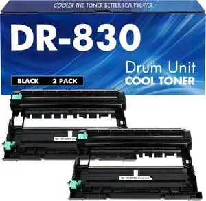 DR-830 DR830 Drum Unit Black 2 Pack Compatible Replacement for Brother DR830 DR 830 DR-830 for HL-L2400D L2405W L2460DW L2460DWXL L2865DW L2480DW DCP-L2640DW MFC-L2807DW L2820DW L2820DWXL Printer Ink