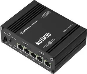 Teltonika RUTM50 5G Industrial Router  Dual SIM Failover, WiFi 6, Gigabit Ethernet, VPN & RMS Support (RUTM50000000)