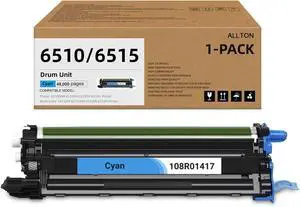 6510 6515 Drum Unit 108R01417 Cyan Drum Unit Replacement for Xerox Phaser 6510 WorkCentre 6515 Printers(1 Pack)