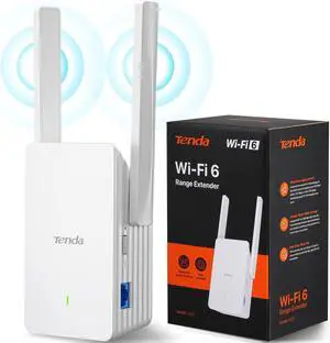 Tenda AX1500 WiFi 6 Range Extender, WiFi Signal Booster for Home Up to 1500sg.ft and 30+ Devices, Dual Band WiFi Extender Booster with Gigabit Ethernet Port, AP Mode, WPS Easy Setup(A23)
