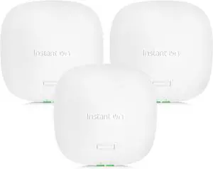 HPE Networking Instant On Access Point AP22 2x2 WiFi 6 Indoor Wireless Access Point (3 Pack) | Long Range, Secure, Smart Mesh Support | Power Source Not Included | US Model (R4W01A-3PACK)
