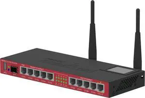 Mikrotik RouterBOARD RB2011UiAS-2HnD-IN Wireless Router 2.4GHz 10-Ports 802.11b/g/n