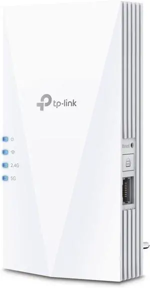 TP-Link RE780X AX3000X WiFi 6 WLAN Amplifier Repeater (Dual-Band 2402 MBit/s 5 GHz + 574 MBit/s 2.4 GHz, MU-MIMO, Gigabit Port, Compatible with All WLAN Routers)