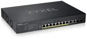 ZYXEL 12-Port PoE Switch Multi-Gigabit Ethernet Smart (XS1930-12HP) - Managed, with 8X 10G PoE++ @ 375W, 2X 10G Ethernet, 2X 10G SFP+, Optional Nebula Cloud, Rackmount, Limited Lifetime Protection